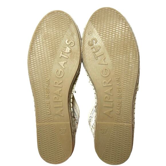 NWOT Alpargatus Women’s Handmade Espadrille Flats Cream/Tan Size 6.5-7 (37) - Picture 8 of 8